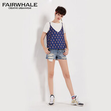 馬克華菲（FAIRWHALE）  短袖 T恤 女 圓領(lǐng)