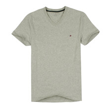 TOMMY HILFIGER 短袖 男士T恤 V領 淺灰色 LYT089 