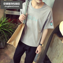 寐鳥(niǎo)（MEINIAO） 短袖 男士T恤 灰色可樂(lè ) 