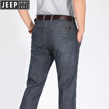 吉普（JEEP） 直筒褲  男士牛仔褲