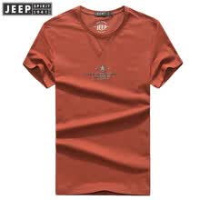 Jeep 長袖 男士T恤 磚紅色/短袖 