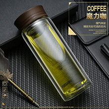 雙層帶蓋玻璃杯，喝出健康水