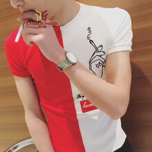 C2潮朝（C2 CHAOZHAO） 短袖 男士T恤 紅色 S，XL，L，XXL，XXXL，M