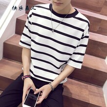 快樂(lè )嘉人 五分袖 男士T恤 白色 XL，L，XXXL，M，XXL