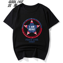 古萊登（GODLIKE） 短袖 男士T恤 黑色(038#) XL，L，M，XXXL，XXL