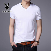 花花公子（PLAYBOY） 短袖 男士T恤 6180白色 