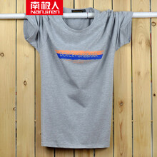 南極人（Nanjiren） 長(zhǎng)袖 男士T恤 淺灰二杠 XL，L，XXL，M，XXXL