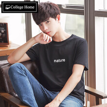 Collegehome 短袖 男士T恤 黑色T2587 