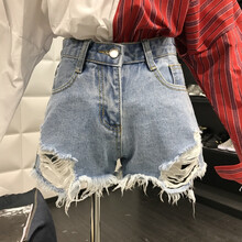 慈姑 高腰  女 短褲 牛仔褲