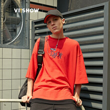 viishow 短袖 男士T恤 紅色 S，XL，L，XXL，M