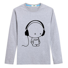 七匹鯊 長(zhǎng)袖 男士T恤 灰色 S，XL，L，XXXL，M，XXL，加大