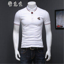 管先生 短袖 男士T恤 3309白色 XL，L，XXXL，XXL，加大，M