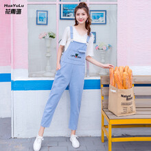 花雨璐（Huayulu） 高腰 直筒褲 女 九分褲 牛仔褲