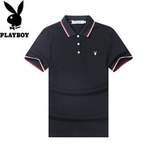 花花公子（PLAYBOY） 短袖 男士T恤 黑 