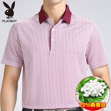 花花公子（PLAYBOY） 短袖 男士T恤 J1503紅色 