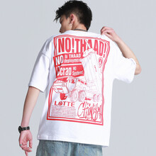 CHINISM 短袖 男士T恤 白+紅 