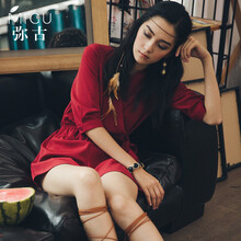 彌古 松緊腰 鉛筆褲/小腳褲 女 短褲 休閑褲