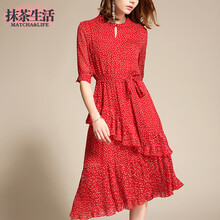 抹茶生活（Matcha&life） 圓點(diǎn) 印花 連衣裙