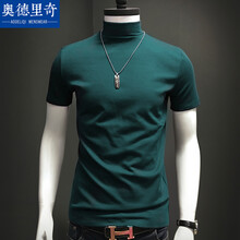 奧德里奇（Aodeliqi） 短袖 男士T恤 墨綠色 XL，L，XXXL，M，加大，XXL