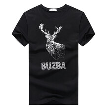 步之霸（BUZBA） 短袖 男士T恤 黑色 XL