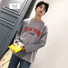 古萊登（GODLIKE） 長袖 男士T恤 灰色 S，XL，L，M，XXXL，XXL