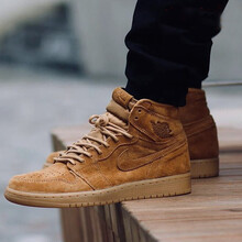 耐克（NIKE）籃球鞋AJ1小麥麂皮大黃靴555088-710 