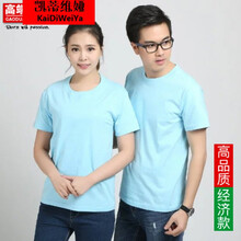 凱蒂維婭 短袖 男士T恤 天湖藍 經(jīng)濟款滌棉 