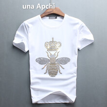 una Apchi 短袖 男士T恤 白色 XL，L，XXL，XXXL，M