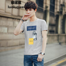 螺螺威（luoluowei） 短袖 男士T恤  灰色 XL，L，XXL，XXXL，M，加大