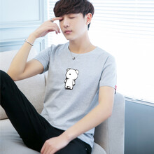 韓潮以純 短袖 男士T恤 灰色 XL，L，XXXL，加大，XXL，M