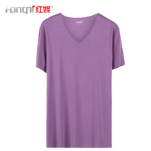 紅妮（Hongni） 短袖 男士T恤 花灰紫 