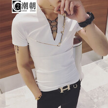 C2潮朝（C2CHAOCHAO） 短袖 男士T恤 白色 XL，L，XXL，XXXL，M