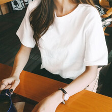 女士白色T桖