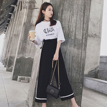 簡(jiǎn)迪卡 圖案，條紋 短袖 T恤 女 圓領(lǐng)