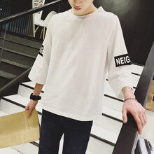 丹杰仕（DAN JIE SHI） 七分袖 男士T恤 白色 XL，L，XXXL，XXL，M