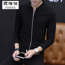 費洛仕（FIOOSU） 短袖 男士T恤 黑色203長(cháng)袖 