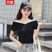 方茴 露背 短袖 T恤 女 V領(lǐng)