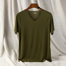 凱迪貝都 短袖 男士T恤 墨綠色 V領(lǐng) L