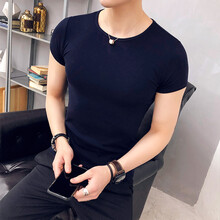 紀(jì)雅茜（JIYAQIAN） 短袖 男士T恤 藏青色 