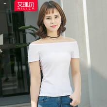 艾理爾（AILIER） 露肩，露背 短袖 T恤 女 一字領(lǐng)