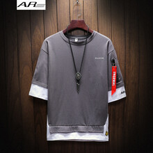 AR 七分袖 男士T恤 深灰色 S，XL，L，XXL，M，XXXL