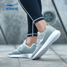鴻星爾克（ERKE）跑步鞋淺灰/正黑(網(wǎng)面) 42