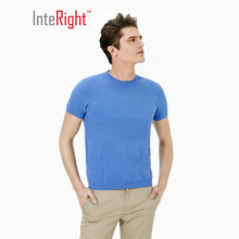 INTERIGHT 短袖 男士T恤 淺藍(lán)色 XL，L，XXL，M