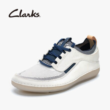 Clarks男士白色拼色（261311387） 41