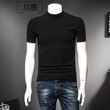 川朋 短袖 男士T恤 81821黑色 XL，L，XXXL，加大，XXL，M