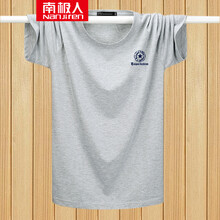 南極人（Nanjiren） 短袖 男士T恤 五星淺灰 S，XL，L，XXL，M，XXXL