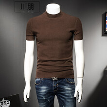 川朋 短袖 男士T恤 81821咖啡色 XL，L，XXL，M，加大，XXXL