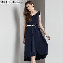 BBLLUUEE Color 純色 不對稱 連衣裙