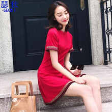 瑟秋（SEQIU） 純色  連衣裙