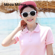 蜜莎蜜拉（Mirza Mirror） 紐扣，印花 短袖 T恤 女 POLO領(lǐng)